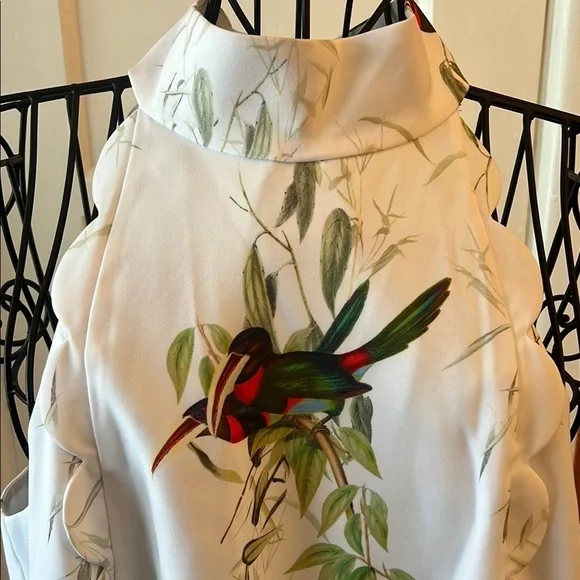 Ted Baker London Toriat High Neck Floral Print Dress-Sz 2 - Picture 2 of 7